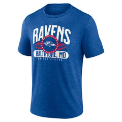 Baltimore Ravens Badge of Honor Tri-Blend T-Shirt Royal