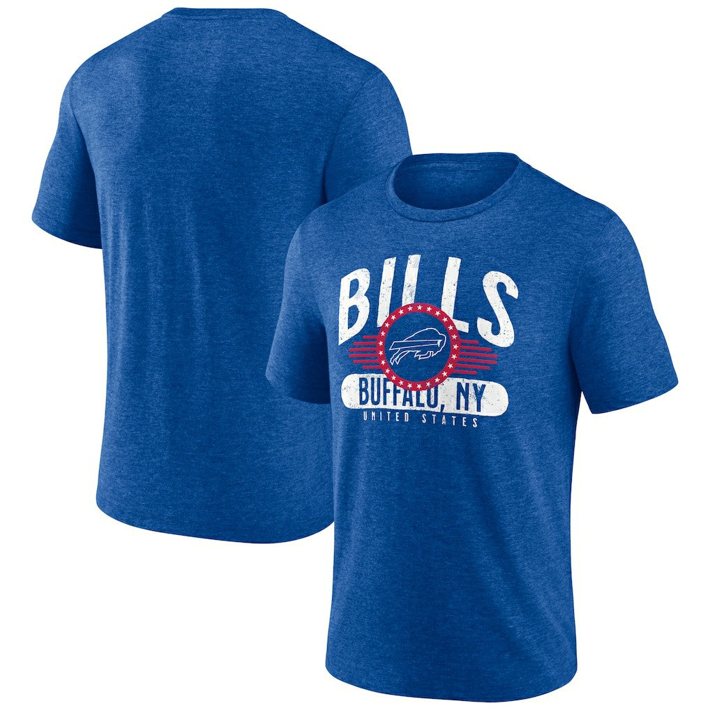 Buffalo Bills Badge of Honor Tri-Blend T-Shirt Royal