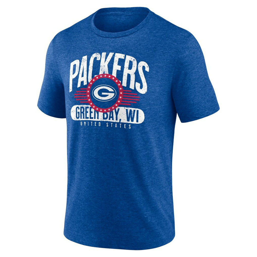Green Bay Packers Badge of Honor Tri-Blend T-Shirt Royal