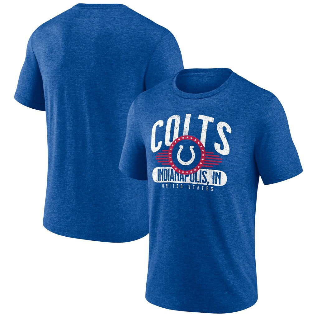 Indianapolis Colts Badge of Honor Tri-Blend T-Shirt Royal