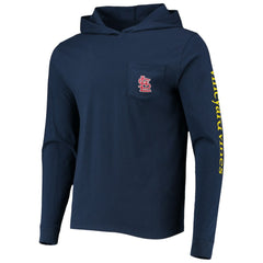 St. Louis Cardinals Vineyard Vines Long Sleeve Hoodie T-Shirt - Navy - MLB Lifestyle