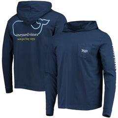 Tampa Bay Rays Vineyard Vines Long Sleeve Hoodie T-Shirt - Navy - MLB Sale