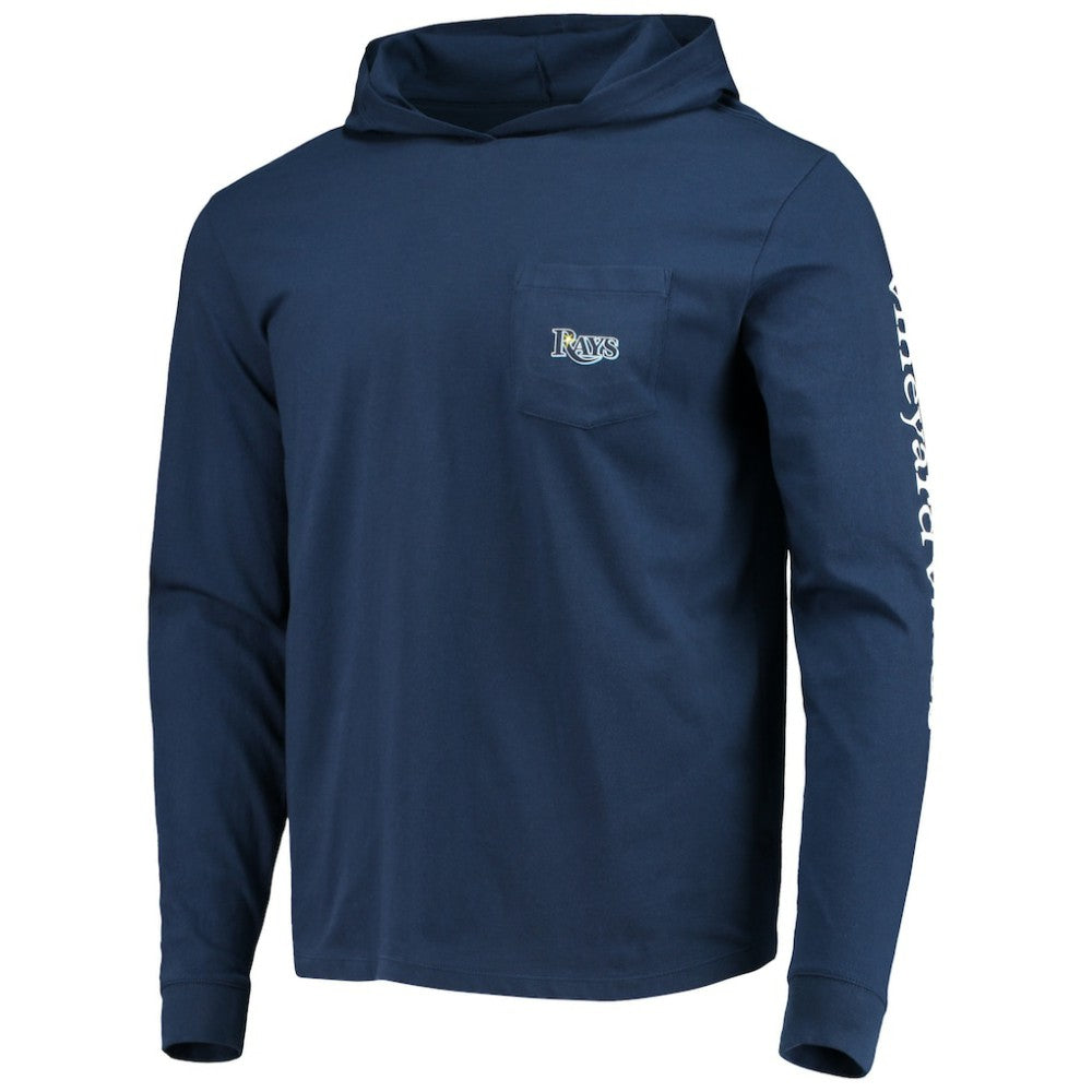 Tampa Bay Rays Vineyard Vines Long Sleeve Hoodie T-Shirt - Navy - MLB Sale