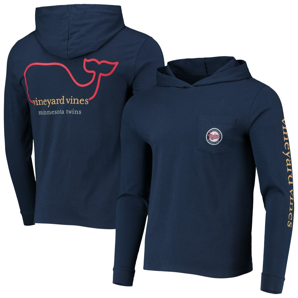 Minnesota Twins Vineyard Vines Long Sleeve Hoodie T-Shirt - Navy - MLB Lifestyle