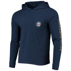 Minnesota Twins Vineyard Vines Long Sleeve Hoodie T-Shirt - Navy - MLB Lifestyle