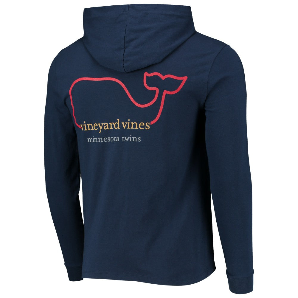 Minnesota Twins Vineyard Vines Long Sleeve Hoodie T-Shirt - Navy - MLB Lifestyle