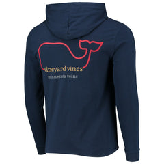 Minnesota Twins Vineyard Vines Long Sleeve Hoodie T-Shirt - Navy - MLB Lifestyle