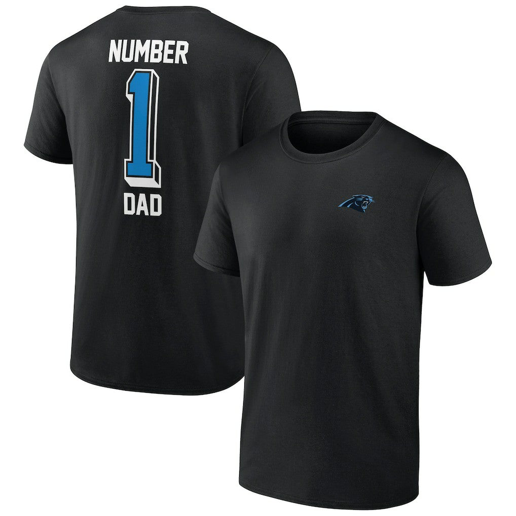 Carolina Panthers Number One Dad T-Shirt Black