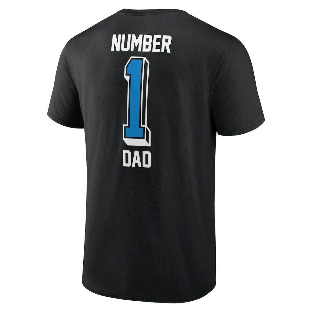Carolina Panthers Number One Dad T-Shirt Black