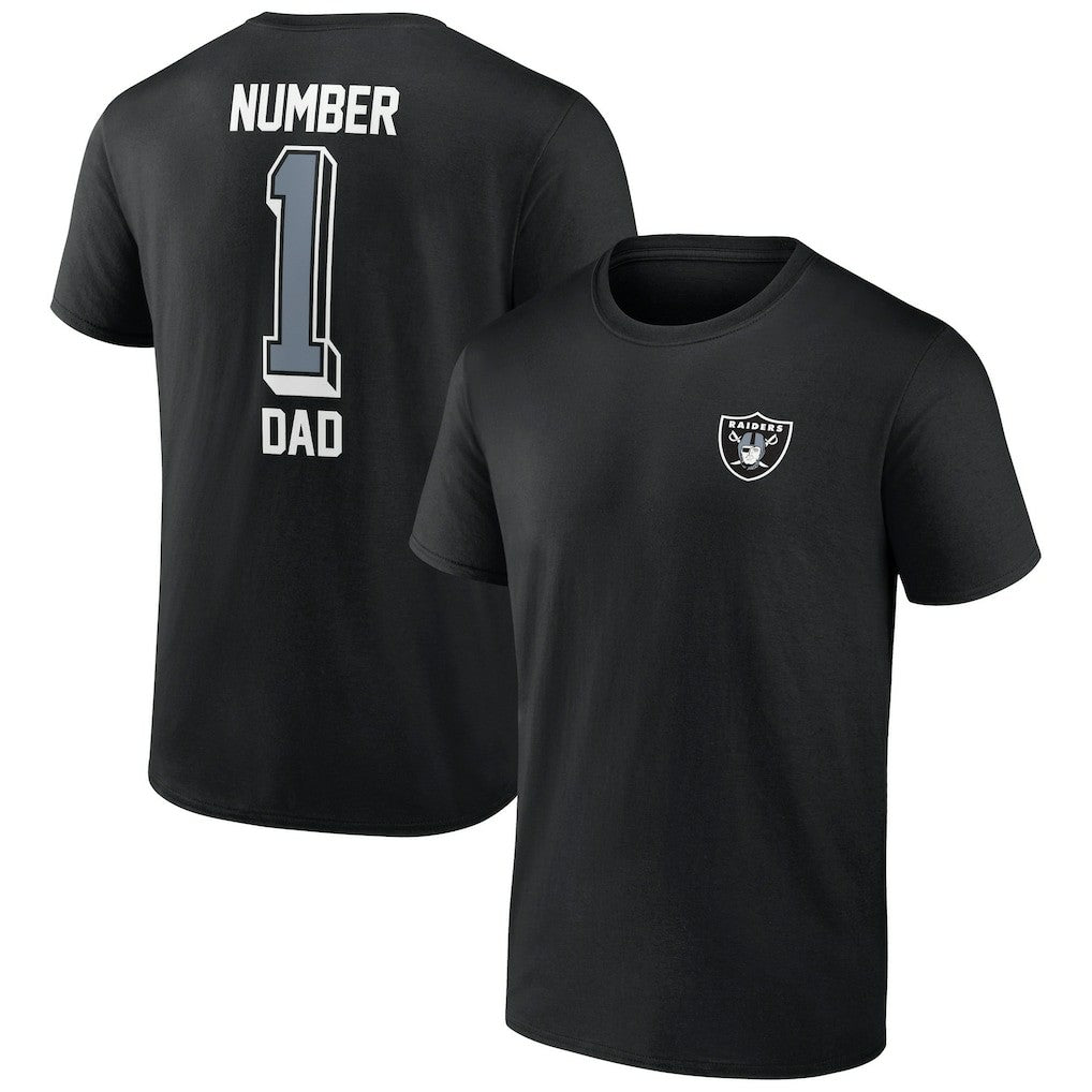 Las Vegas Raiders Number One Dad T-Shirt Black