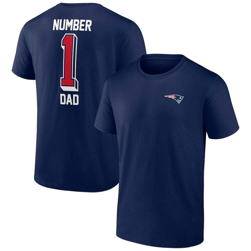 New England Patriots Number One Dad T-Shirt Navy