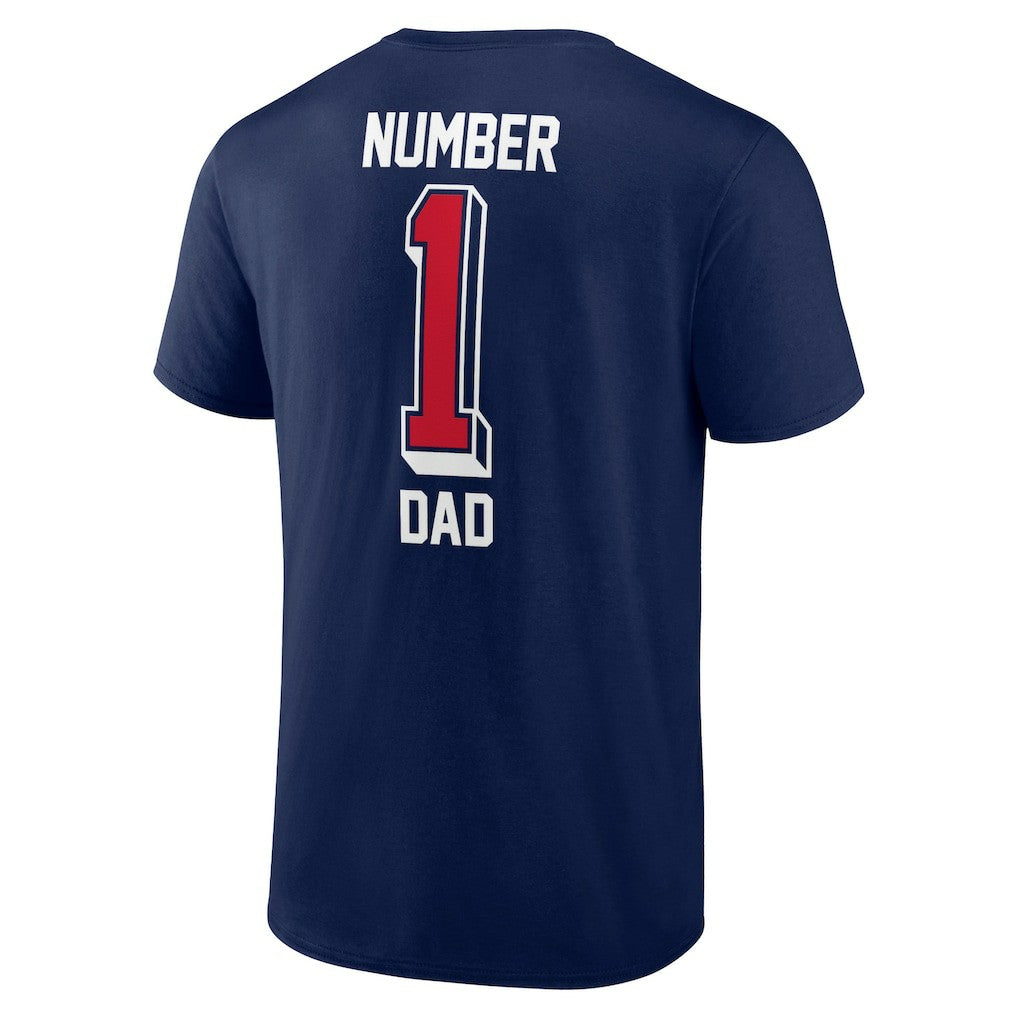 New England Patriots Number One Dad T-Shirt Navy