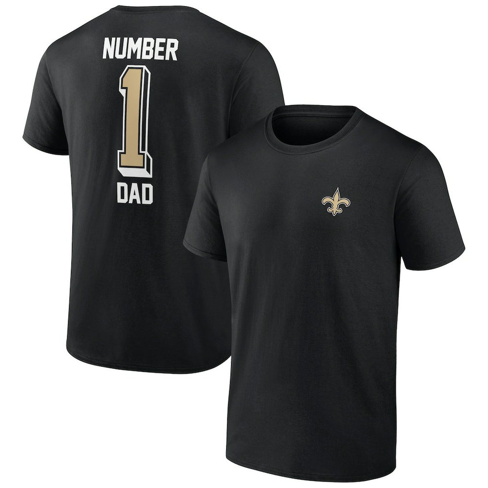 New Orleans Saints Number One Dad T-Shirt Black