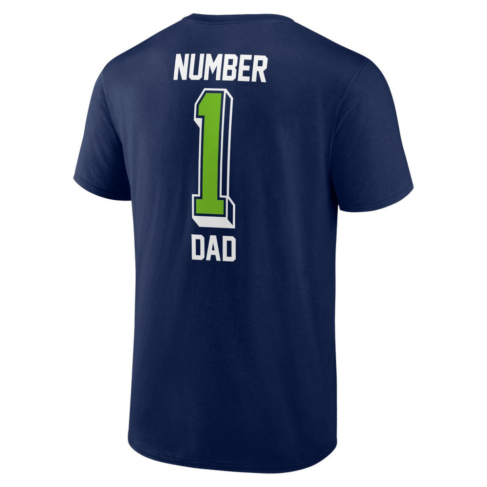 Seattle Seahawks Number One Dad T-Shirt College Navy