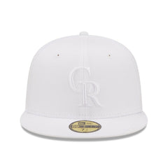 Colorado Rockies New Era White on White 59FIFTY Fitted Hat - New Era Lifestyle