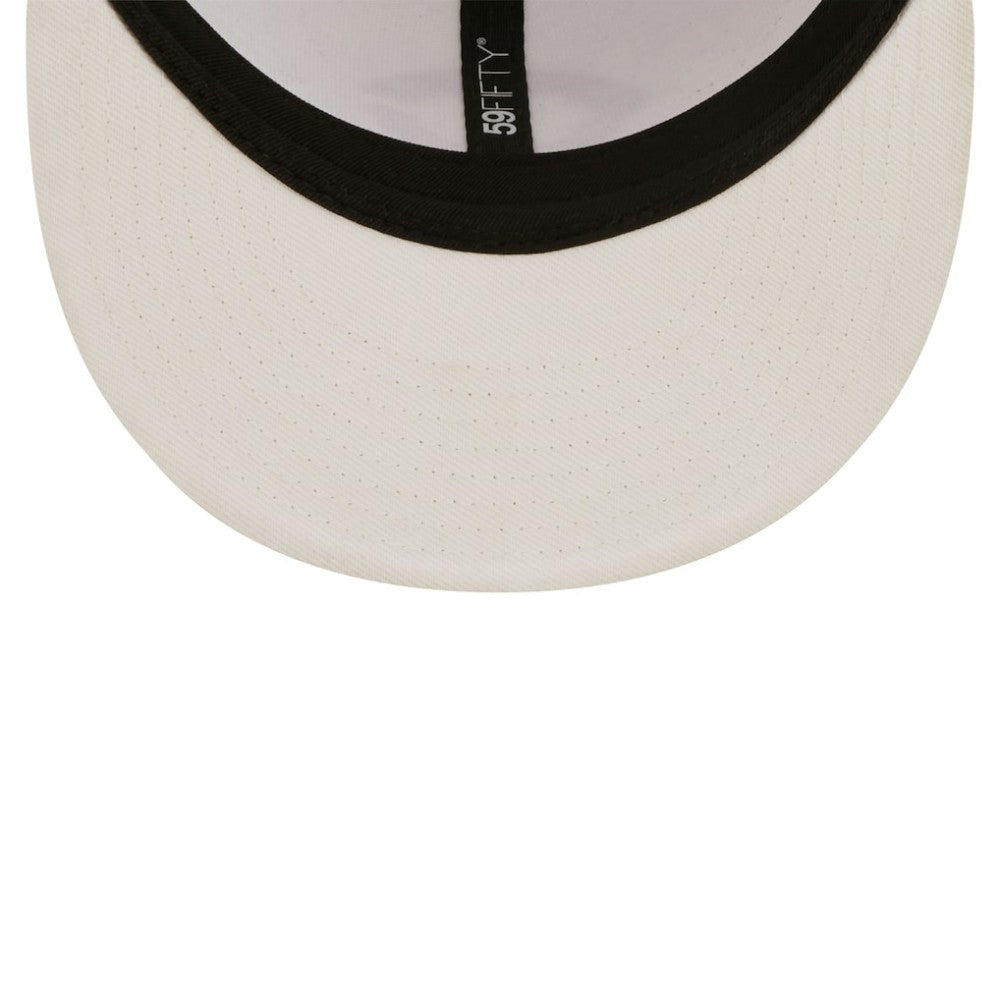 Cincinnati Reds New Era White on White 59FIFTY Fitted Hat - New Era Discount