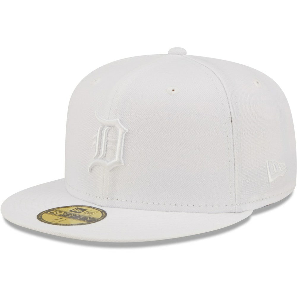 Detroit Tigers New Era White on White 59FIFTY Fitted Hat - New Era Discount