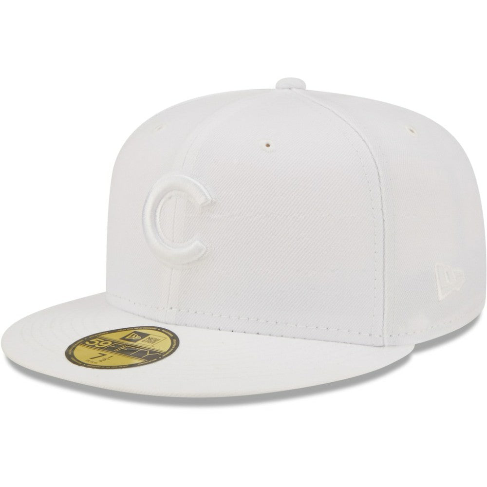 Chicago Cubs New Era White on White 59FIFTY Fitted Hat - New Era Online