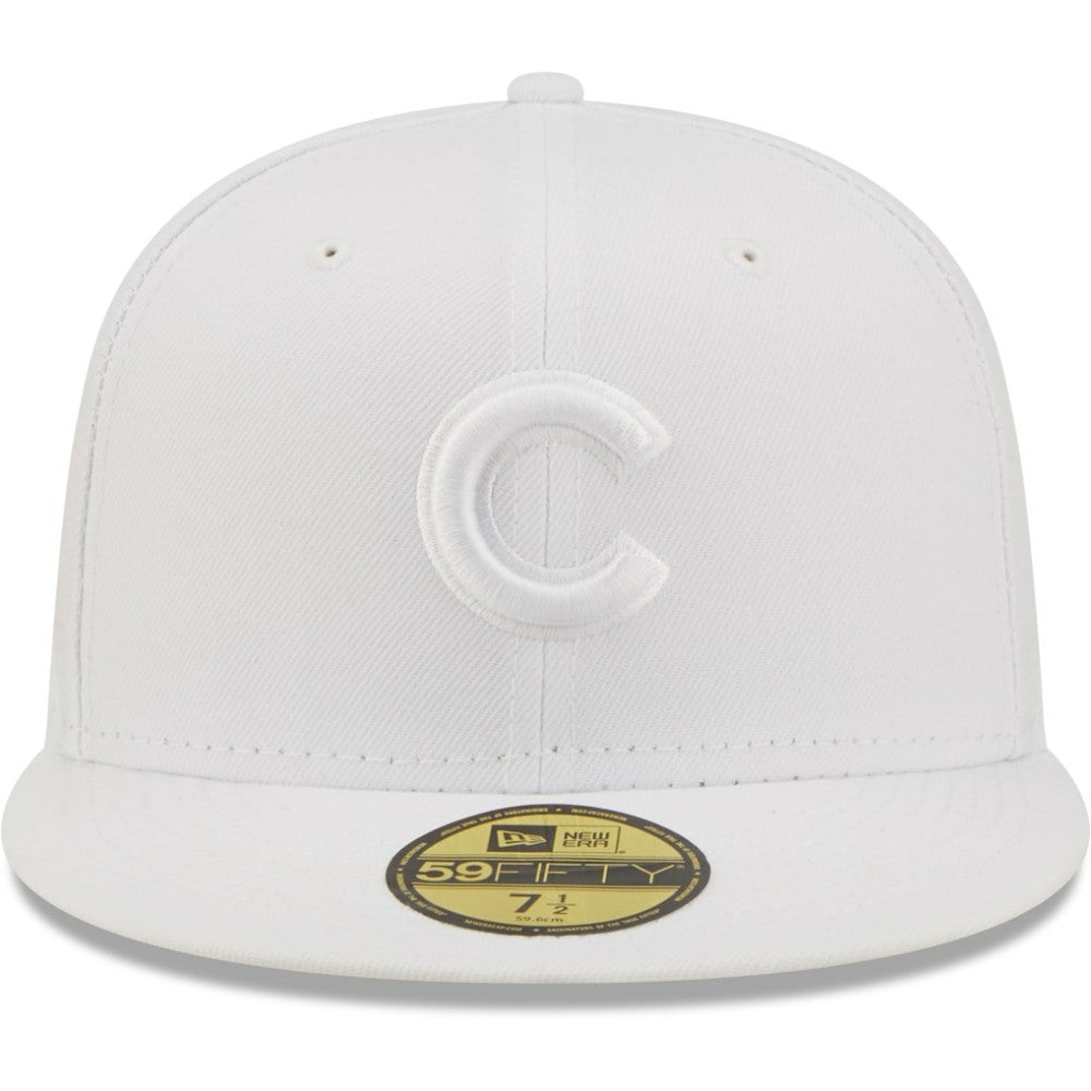 Chicago Cubs New Era White on White 59FIFTY Fitted Hat - New Era Online