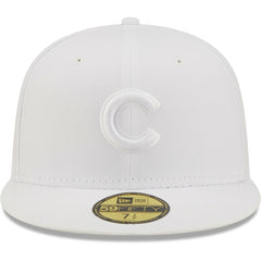 Chicago Cubs New Era White on White 59FIFTY Fitted Hat - New Era Online