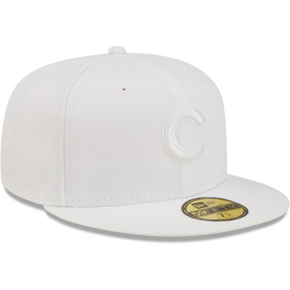 Chicago Cubs New Era White on White 59FIFTY Fitted Hat - New Era Online