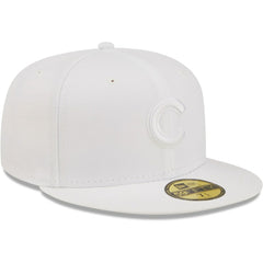 Chicago Cubs New Era White on White 59FIFTY Fitted Hat - New Era Online