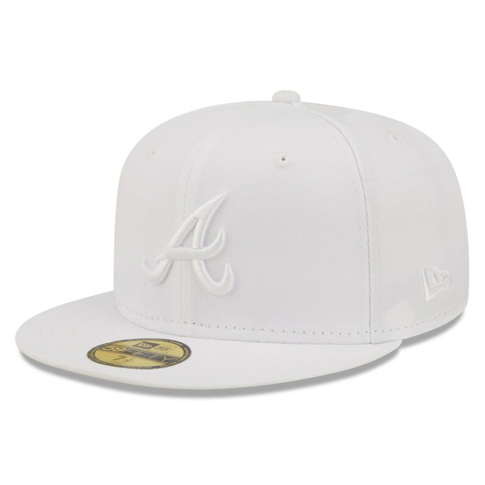 Atlanta Braves New Era White on White 59FIFTY Fitted Hat - New Era Online