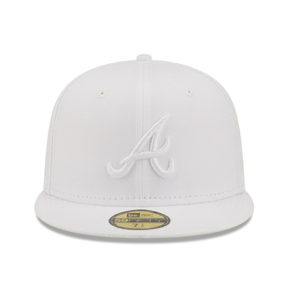 Atlanta Braves New Era White on White 59FIFTY Fitted Hat - New Era Online