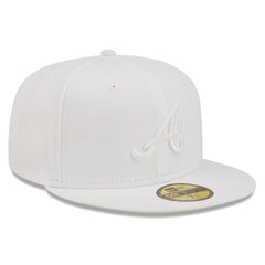 Atlanta Braves New Era White on White 59FIFTY Fitted Hat - New Era Online