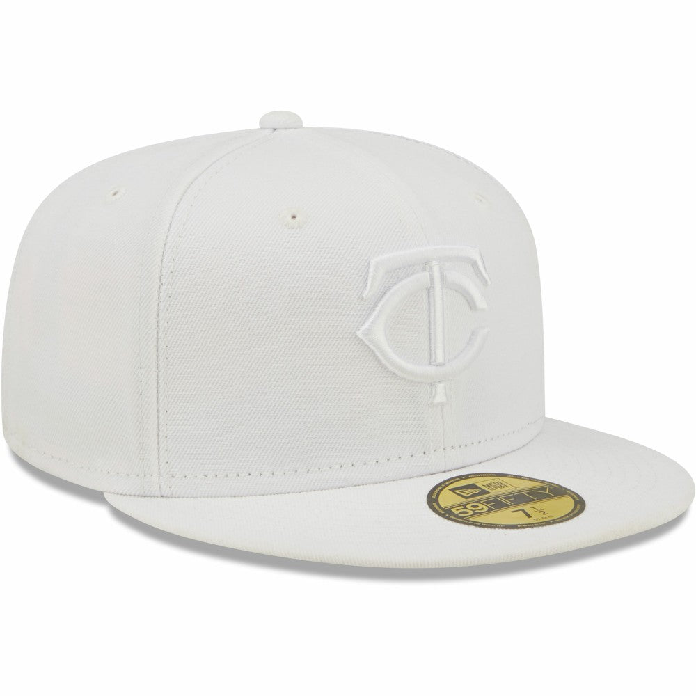 Minnesota Twins New Era White on White 59FIFTY Fitted Hat - New Era Sale