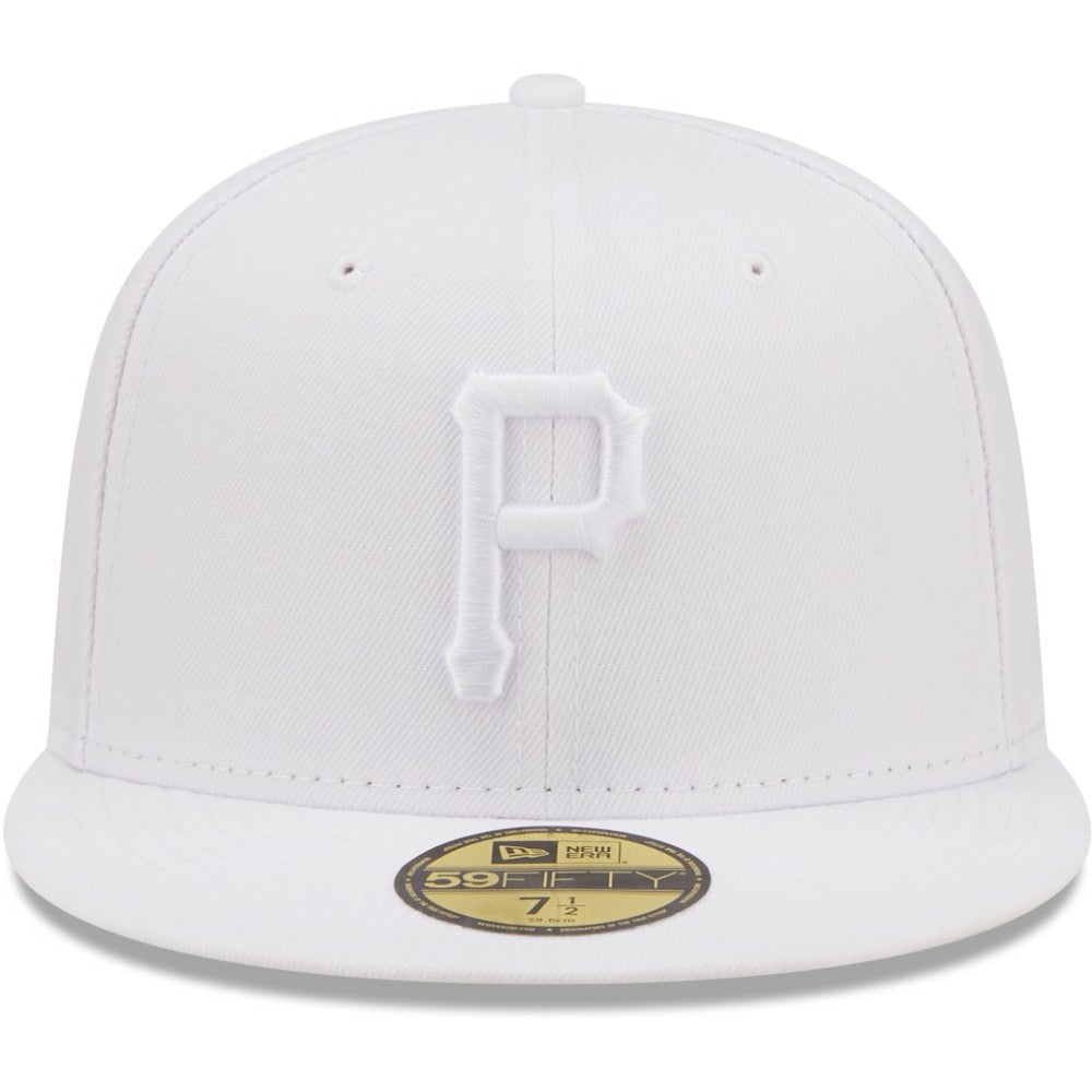 Pittsburgh Pirates New Era White on White 59FIFTY Fitted Hat - New Era Online