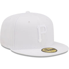 Pittsburgh Pirates New Era White on White 59FIFTY Fitted Hat - New Era Online