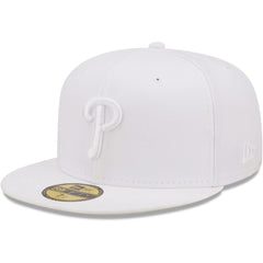 Philadelphia Phillies New Era White on White 59FIFTY Fitted Hat - New Era Discount