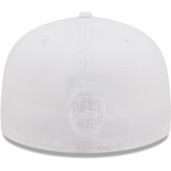 Milwaukee Brewers New Era White on White 59FIFTY Fitted Hat - New Era Online