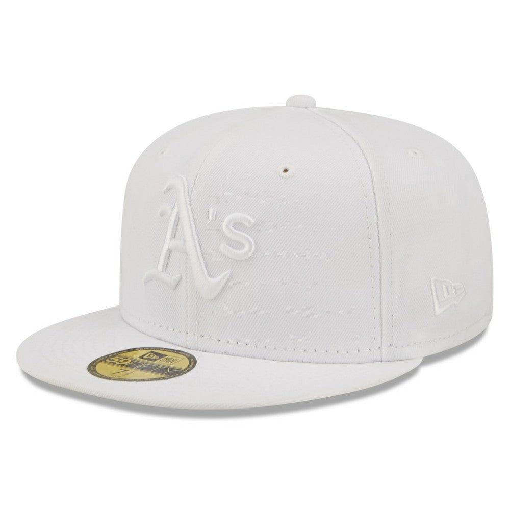 Athletics New Era White on White 59FIFTY Fitted Hat - New Era Sale