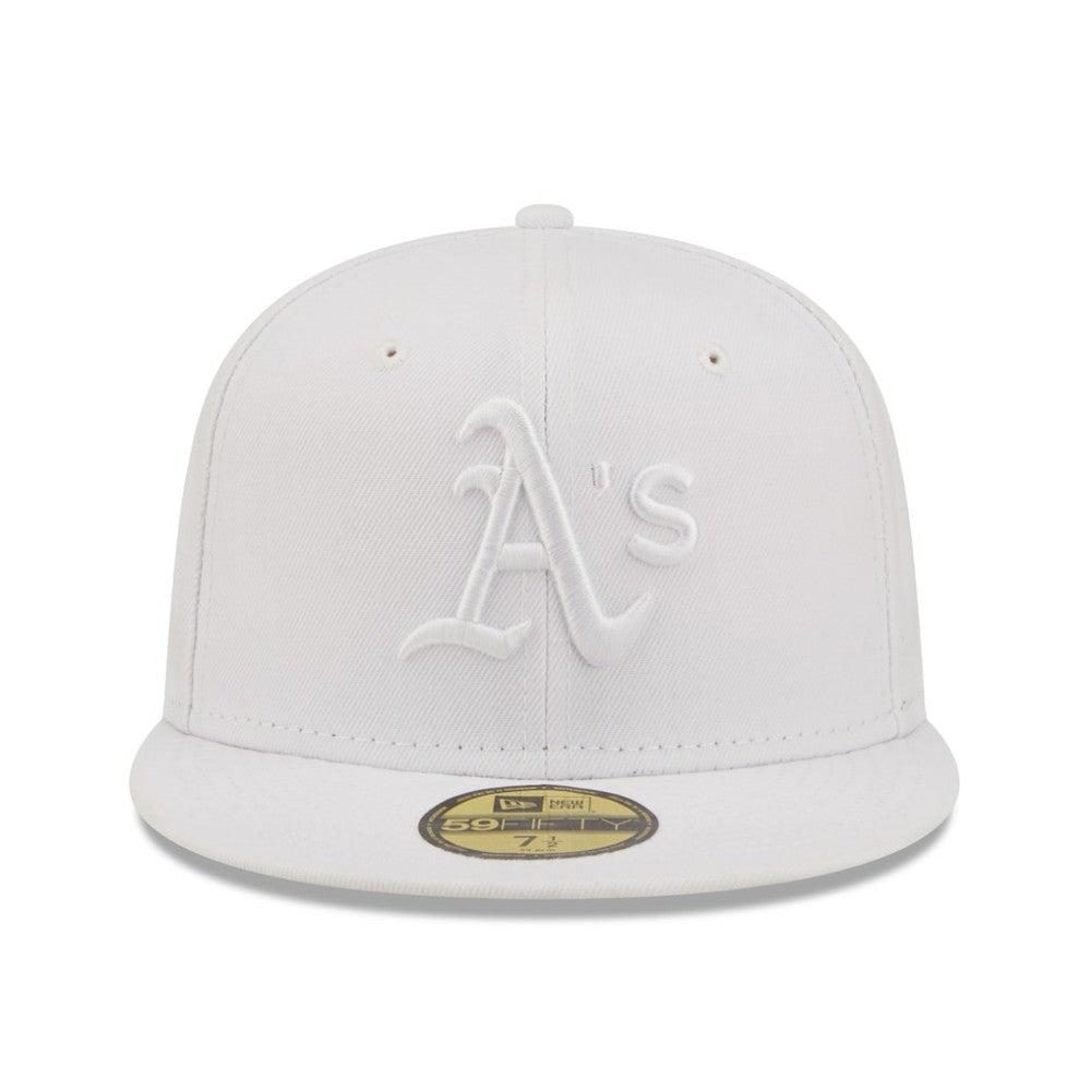 Athletics New Era White on White 59FIFTY Fitted Hat - New Era Sale