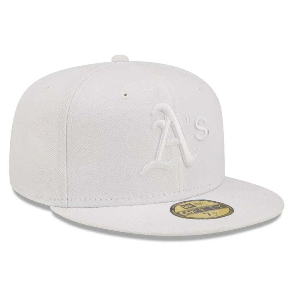 Athletics New Era White on White 59FIFTY Fitted Hat - New Era Sale