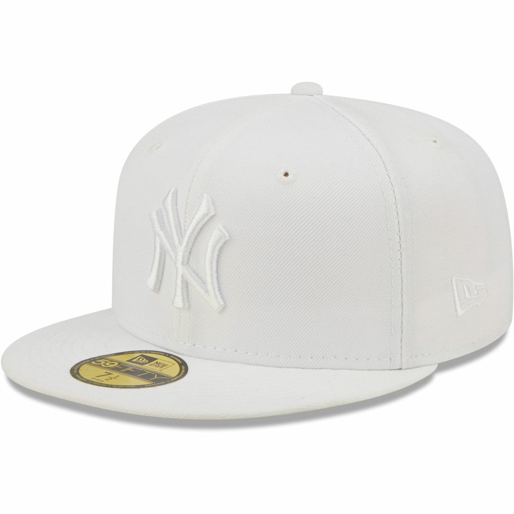 New York Yankees New Era White on White 59FIFTY Fitted Hat - New Era Sale