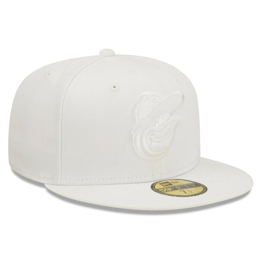 Baltimore Orioles New Era White on White 59FIFTY Fitted Hat - New Era Online