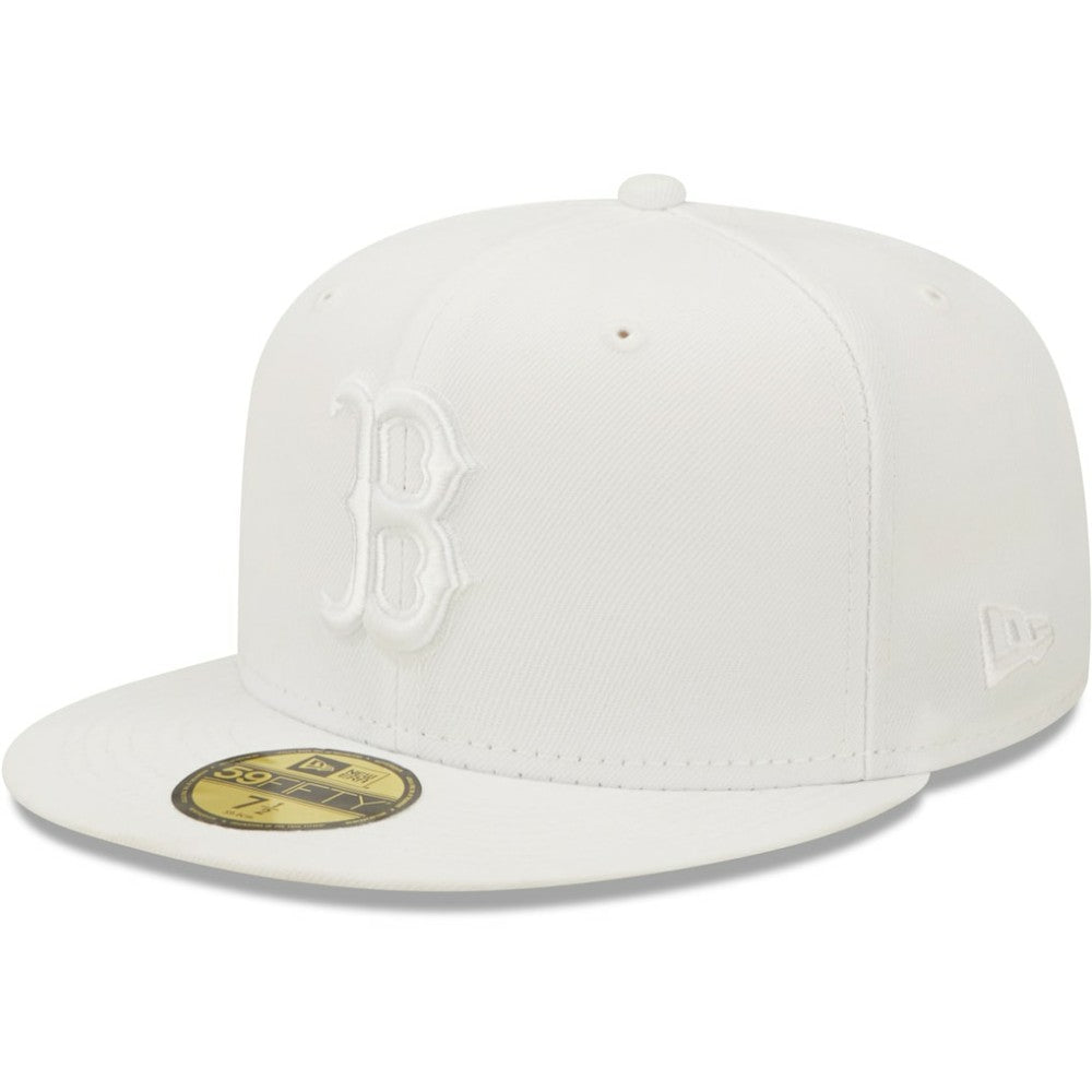 Boston Red Sox New Era White on White 59FIFTY Fitted Hat - New Era Online