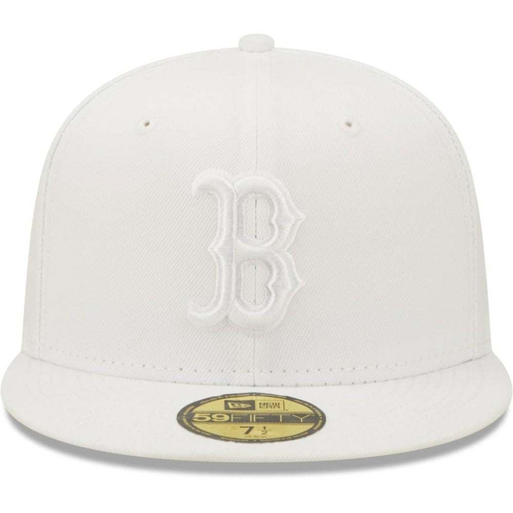 Boston Red Sox New Era White on White 59FIFTY Fitted Hat - New Era Online