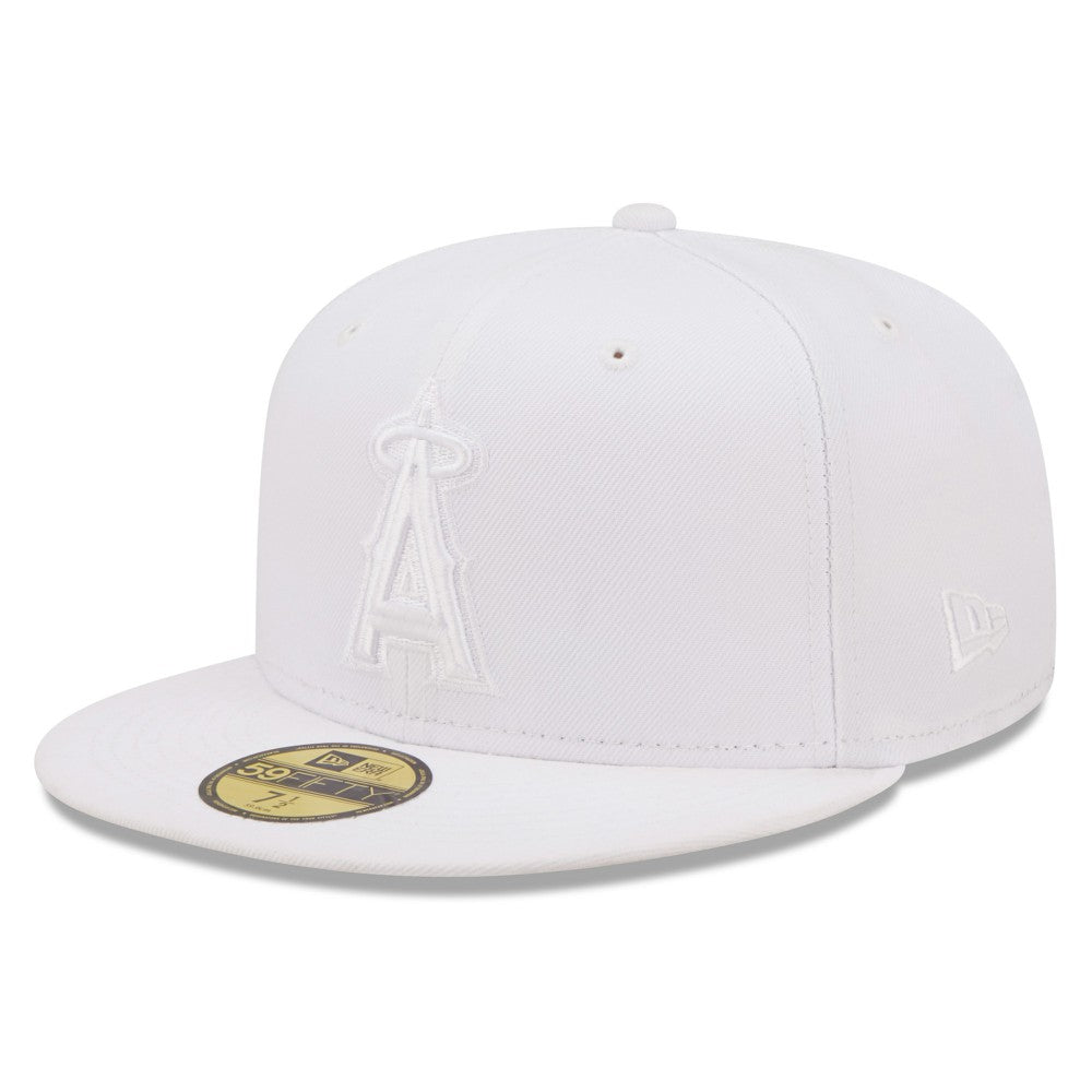 Los Angeles Angels New Era White on White 59FIFTY Fitted Hat - New Era Online