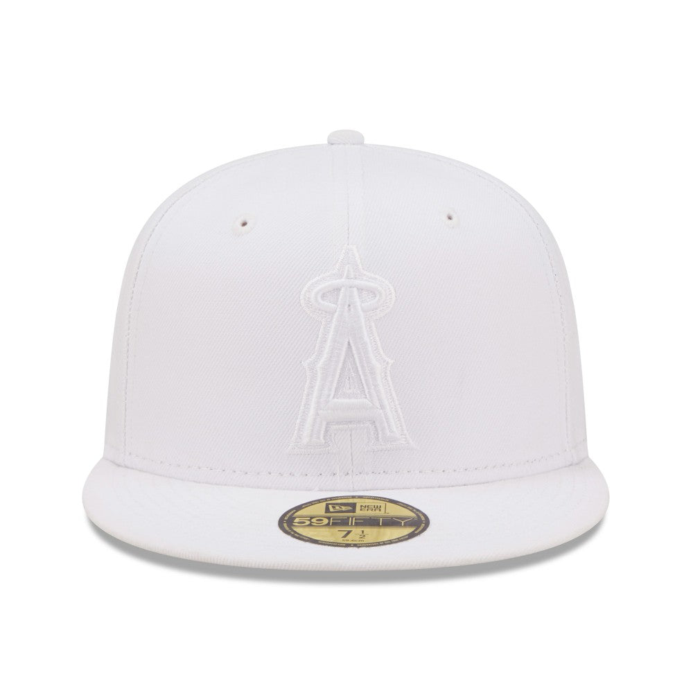 Los Angeles Angels New Era White on White 59FIFTY Fitted Hat - New Era Online