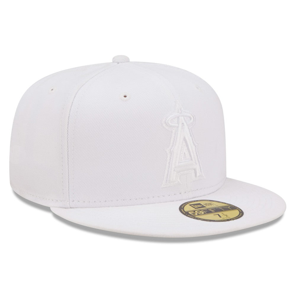 Los Angeles Angels New Era White on White 59FIFTY Fitted Hat - New Era Online