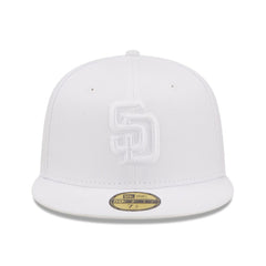 San Diego Padres New Era White on White 59FIFTY Fitted Hat - New Era Online