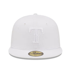 Texas Rangers New Era White on White 59FIFTY Fitted Hat - New Era Lifestyle