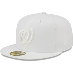 Washington Nationals New Era White on White 59FIFTY Fitted Hat - New Era Online