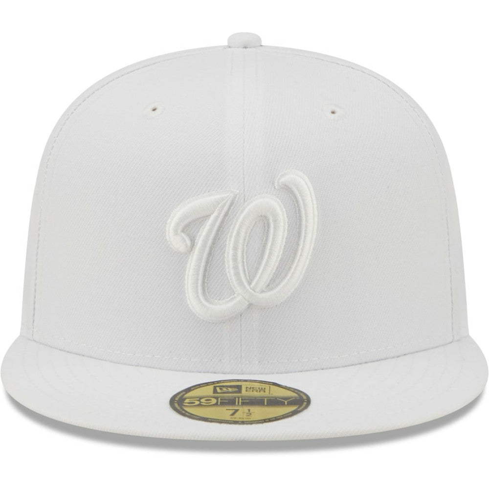 Washington Nationals New Era White on White 59FIFTY Fitted Hat - New Era Online