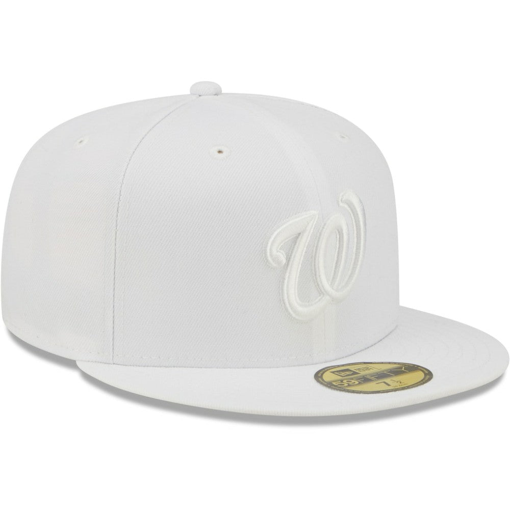 Washington Nationals New Era White on White 59FIFTY Fitted Hat - New Era Online