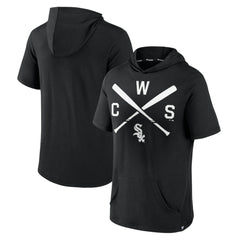 Chicago White Sox Fanatics Iconic Rebel Short Sleeve Hooded Top - Black - Fanatics Sale